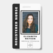 Aangepaste QR-code met uw logo bedrijfs-event-ID Badge (Voorzijde)