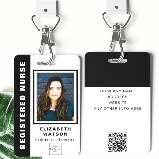 Aangepaste QR-code met uw logo bedrijfs-event-ID Badge