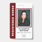 Aangepaste QR-code met uw Logo Company Event ID Badge (Front)