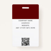 Aangepaste QR-code met uw Logo Company Event ID Badge (Achterkant)