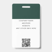 Aangepaste QR-code met uw Logo Company Event ID Badge (Back)