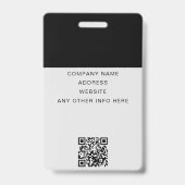 Aangepaste QR-code met uw Logo Company Event ID Badge (Achterkant)