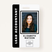 Aangepaste QR-code met uw Logo Company Event ID Badge (Voorkant)