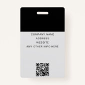 Aangepaste QR-code met uw Logo Company Event ID Badge (Achterkant)