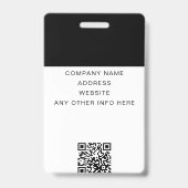 Aangepaste QR-code met uw Logo Company Event ID Badge (Back)