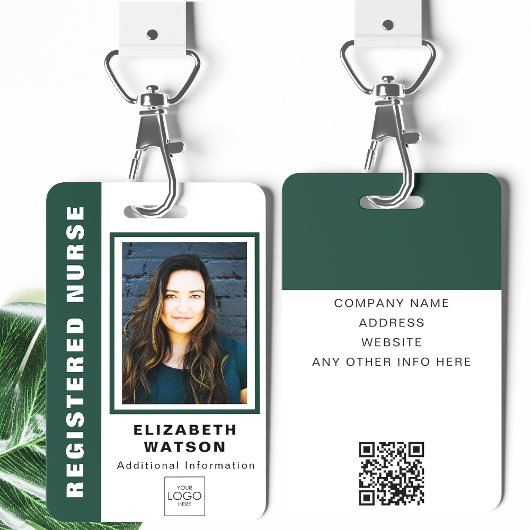 Aangepaste QR-code met uw Logo Company Event ID Badge