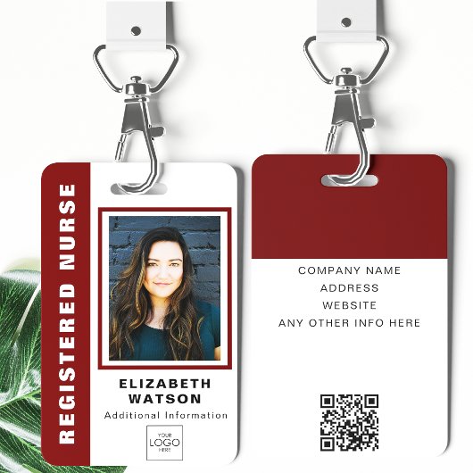 Aangepaste QR-code met uw Logo Company Event ID Badge
