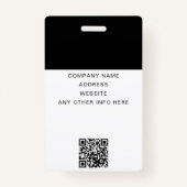 Aangepaste QR-code met uw Logo Company Event ID Badge (Achterkant)