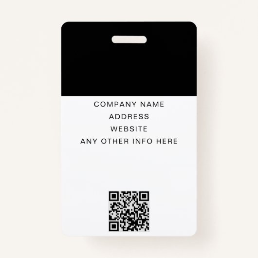 Aangepaste QR-code met uw Logo Company Event ID Badge (Achterkant)