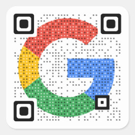 Aangepaste QR-code met uw Logo | Kleine bedrijven Vierkante Sticker