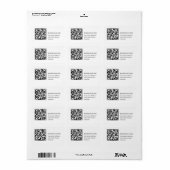 Aangepaste QR-code Minimaal Witte Zakelijke Brandi Etiket (Full Sheet)