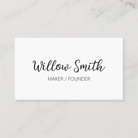 Aangepaste QR-code minimalistisch klein Visitekaartje (Achterkant)