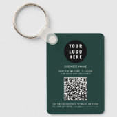 Aangepaste QR-code Modern logo Minimalistisch Bedr Sleutelhanger (Voorkant)