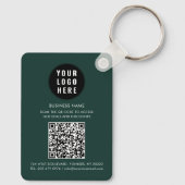 Aangepaste QR-code Modern logo Minimalistisch Bedr Sleutelhanger (Achterkant)