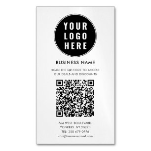Aangepaste QR-code Modern logo Minimalistisch Magnetisch Visitekaartje