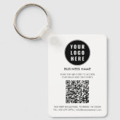 Aangepaste QR-code Modern logo Minimalistisch Sleutelhanger (Voorkant)