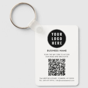 Aangepaste QR-code Modern logo Minimalistisch Sleutelhanger