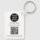 Aangepaste QR-code Modern logo Minimalistisch Sleutelhanger (Achterkant)