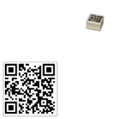 Aangepaste QR-code Modern minimalistisch bedrijf Rubberstempel (Gestempeld)