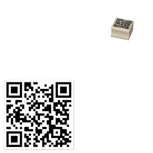 Aangepaste QR-code Modern minimalistisch bedrijf Rubberstempel (Gestempeld)