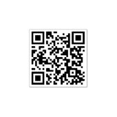 Aangepaste QR-code Modern minimalistisch bedrijf Rubberstempel (Afrduk)