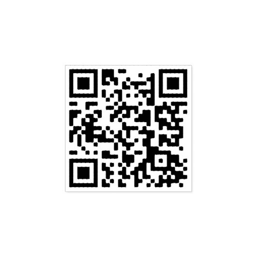 Aangepaste QR-code Modern minimalistisch bedrijf Rubberstempel (Afrduk)