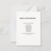 Aangepaste QR-code Modern rendy budget Kaart Notitiekaartje (Achterkant)