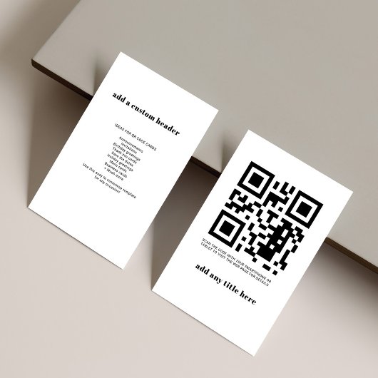 Aangepaste QR-code Modern rendy budget Kaart Notitiekaartje