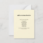 Aangepaste QR-code Modern rendy Notitiekaartje (Achterkant)