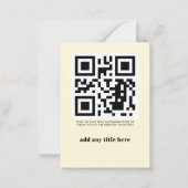 Aangepaste QR-code Modern rendy Notitiekaartje (Voorkant)