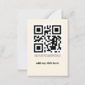 Aangepaste QR-code Modern rendy Notitiekaartje (Voorkant)
