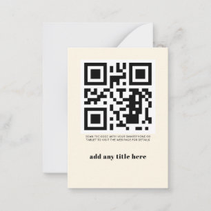 Aangepaste QR-code Modern rendy Notitiekaartje