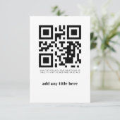 Aangepaste QR Code Modern Trendy Uitnodiging (Staand voorkant)