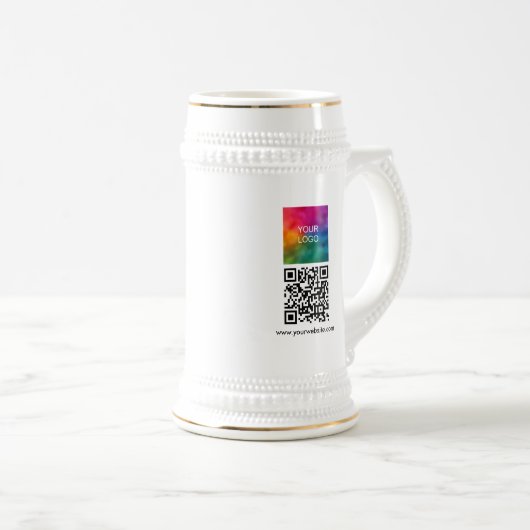 Aangepaste QR-code moderne elegante uploadlogo Bierpul (Voorkant rechts)