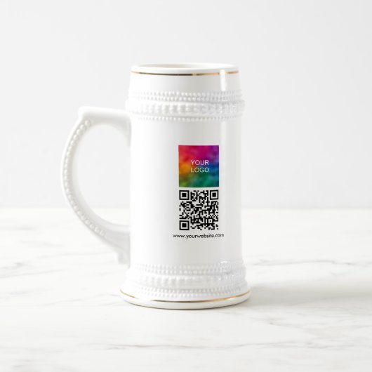 Aangepaste QR-code moderne elegante uploadlogo Bierpul (Links)