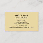 Aangepaste QR-code | Moderne stijlvolle profession Visitekaartje (Achterkant)