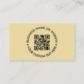 Aangepaste QR-code | Moderne stijlvolle profession Visitekaartje (Voorkant)