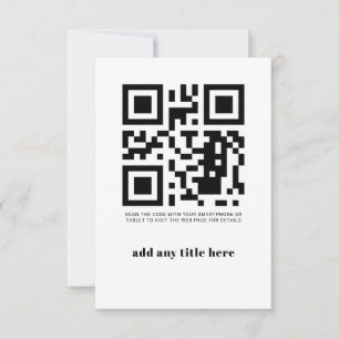 Aangepaste QR-code moderne trendy uitnodiging