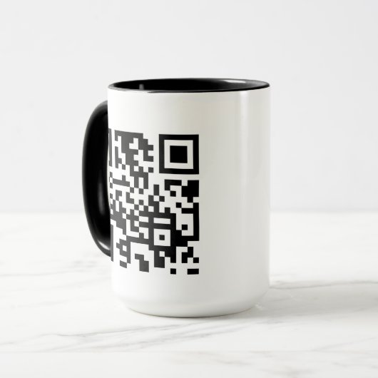 Aangepaste QR-code mok (Voorkant links)