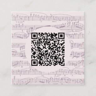 Aangepaste QR-code muzieknoten frame bruiloft Informatiekaartje