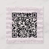 Aangepaste QR-code muzieknoten frame bruiloft Informatiekaartje (Voorkant)