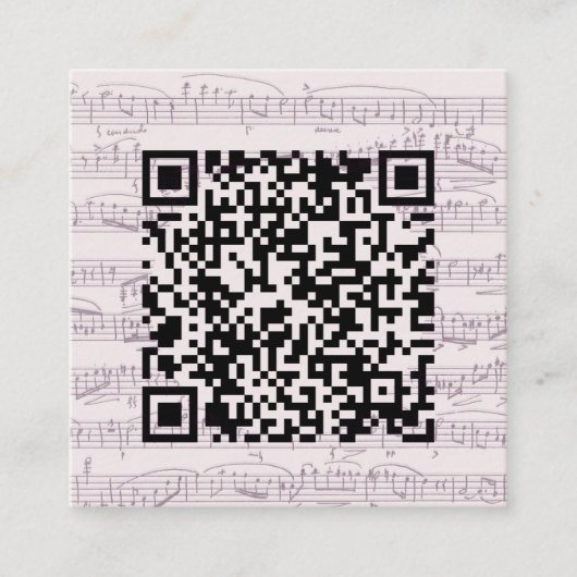 Aangepaste QR-code muzieknoten frame bruiloft Informatiekaartje (Voorkant)