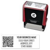 Aangepaste QR-code Naam Adres Stamp Sjabloon Zelfinktende Stempel (In situ)