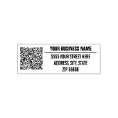 Aangepaste QR-code naam adres zelf-inkende stempel (Design)