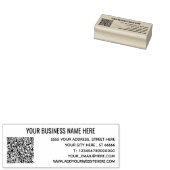 Aangepaste QR Code Naam Info Adres Rubber Stamp Rubberstempel (Gestempeld)