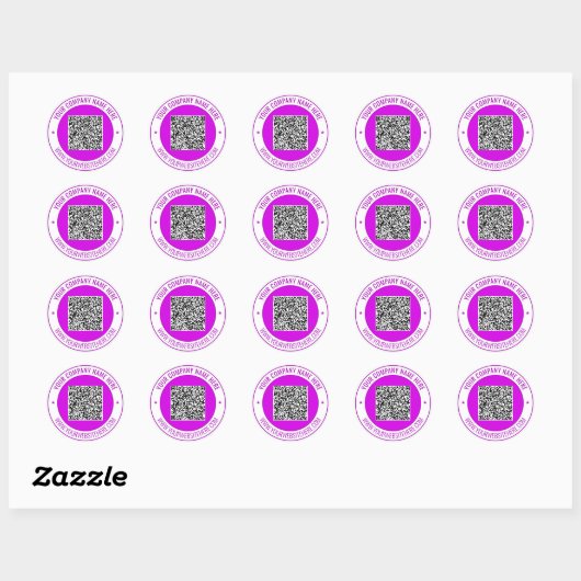 Aangepaste QR-code naam info ronde stickers voorbe (Vel)