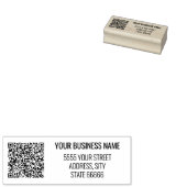 Aangepaste QR-code naam retouradres rubberen stemp Rubberstempel (Gestempeld)