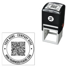 Aangepaste QR Code Naam Tekst Info Stempel
