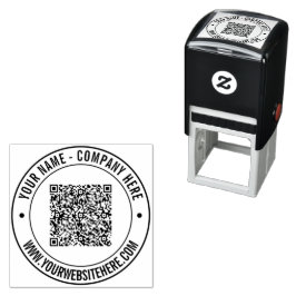 Aangepaste QR Code Naam Tekst Info Stempel