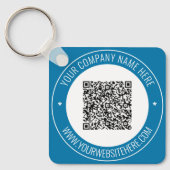 Aangepaste QR Code Naam Website Kleuren Sleutelhan Sleutelhanger (Voorkant)